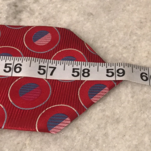 True Forum Designer Tie Mens Red Polka Dot Festival Funky Hipster Boho - Picture 6 of 7